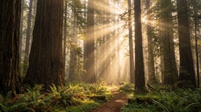 Mystic Redwood Forest Wallpaper